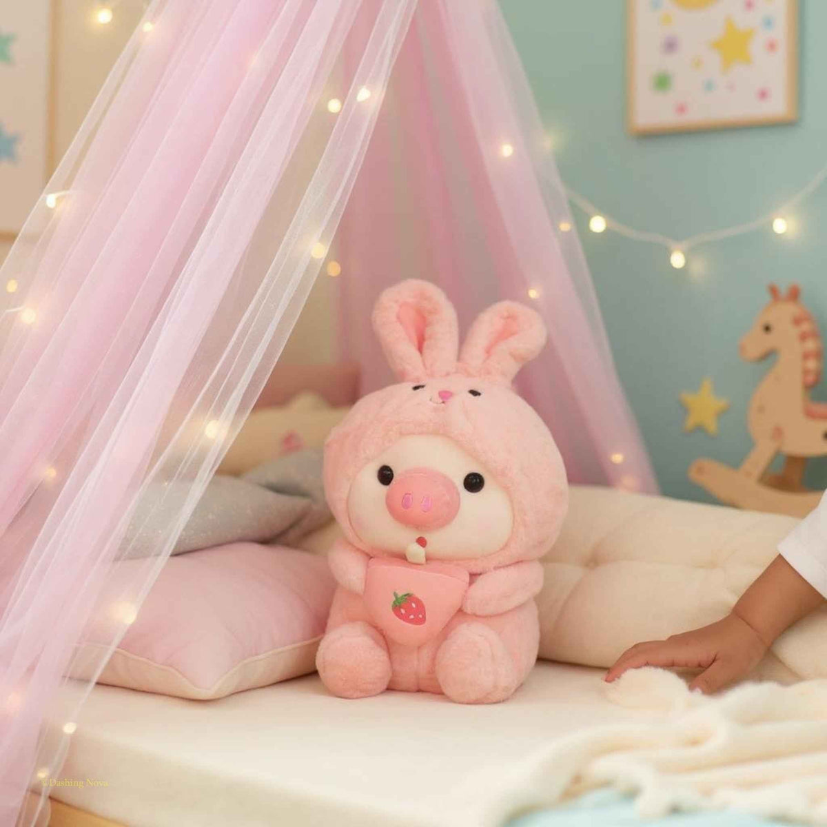 Boba Pig Plushie – Kawaii Stuffed Animal Gift for Girls & Boys