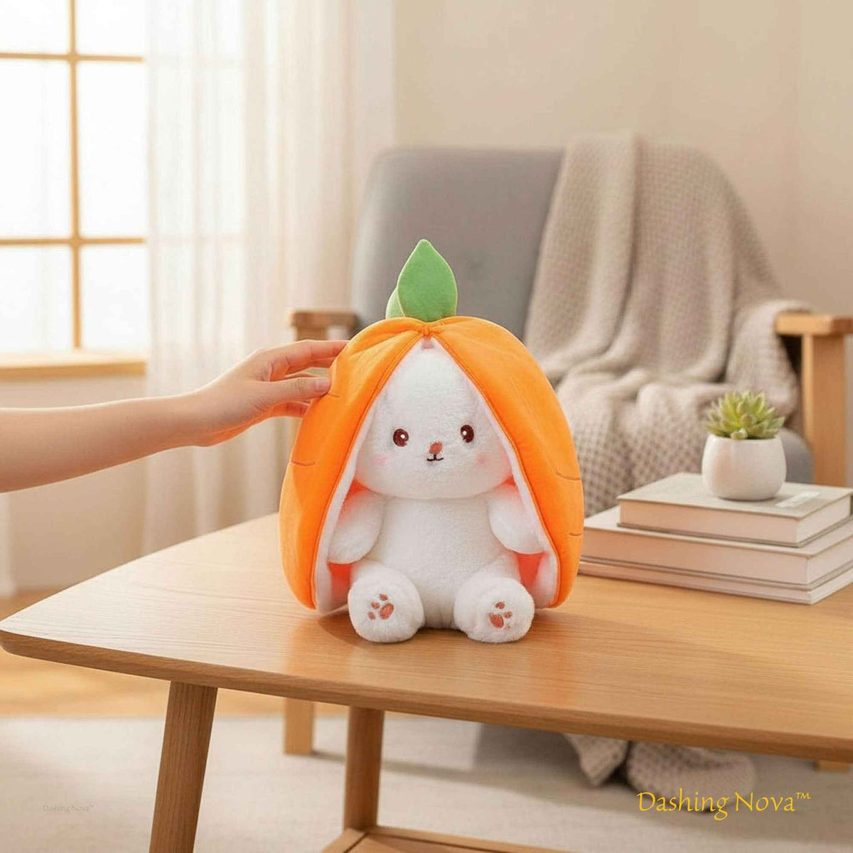 Reversible Strawberry Bunny Plush – Hide & Seek Transforming Stuffed Animal
