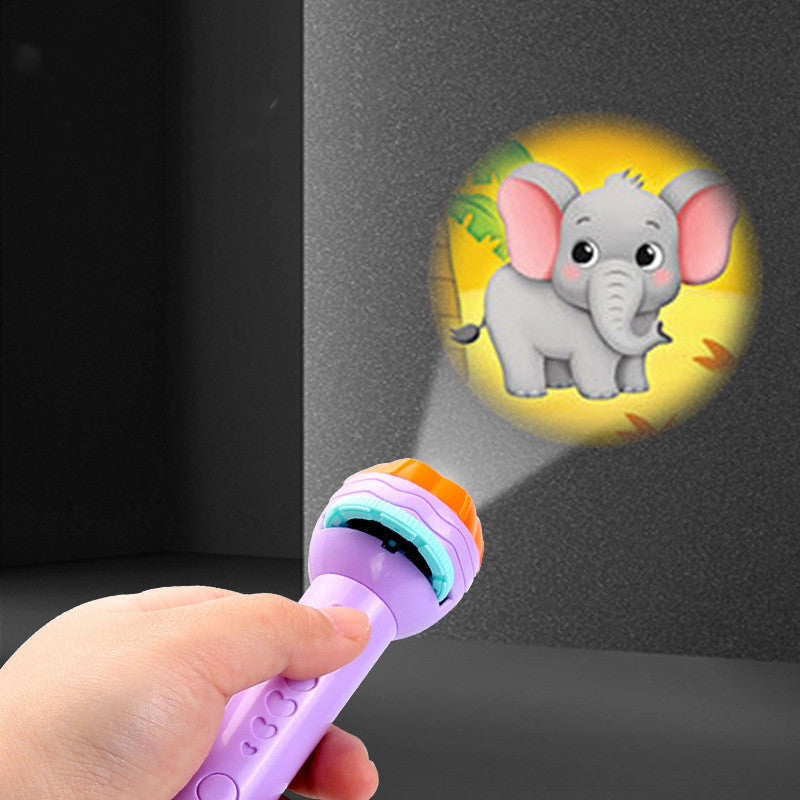 Cartoon Projection Flashlight – 80 Patterns Kids Projector Toy for Bedtime Stories