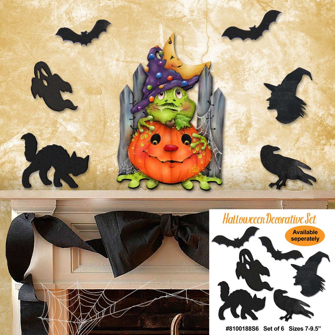 Jeepers Creepers Halloween Door Decor – Spooky Holiday Decoration for Home