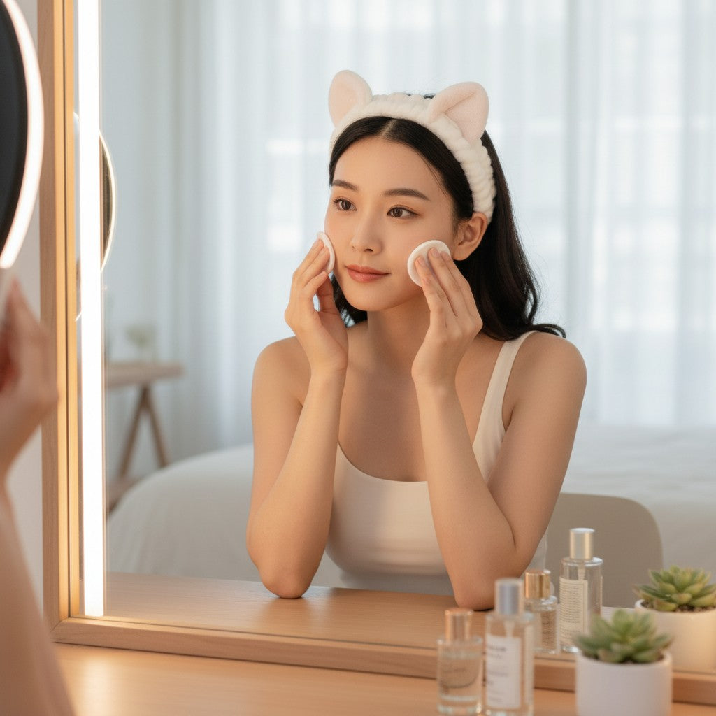 Cat Ear Spa Headbands – 4-Color Set