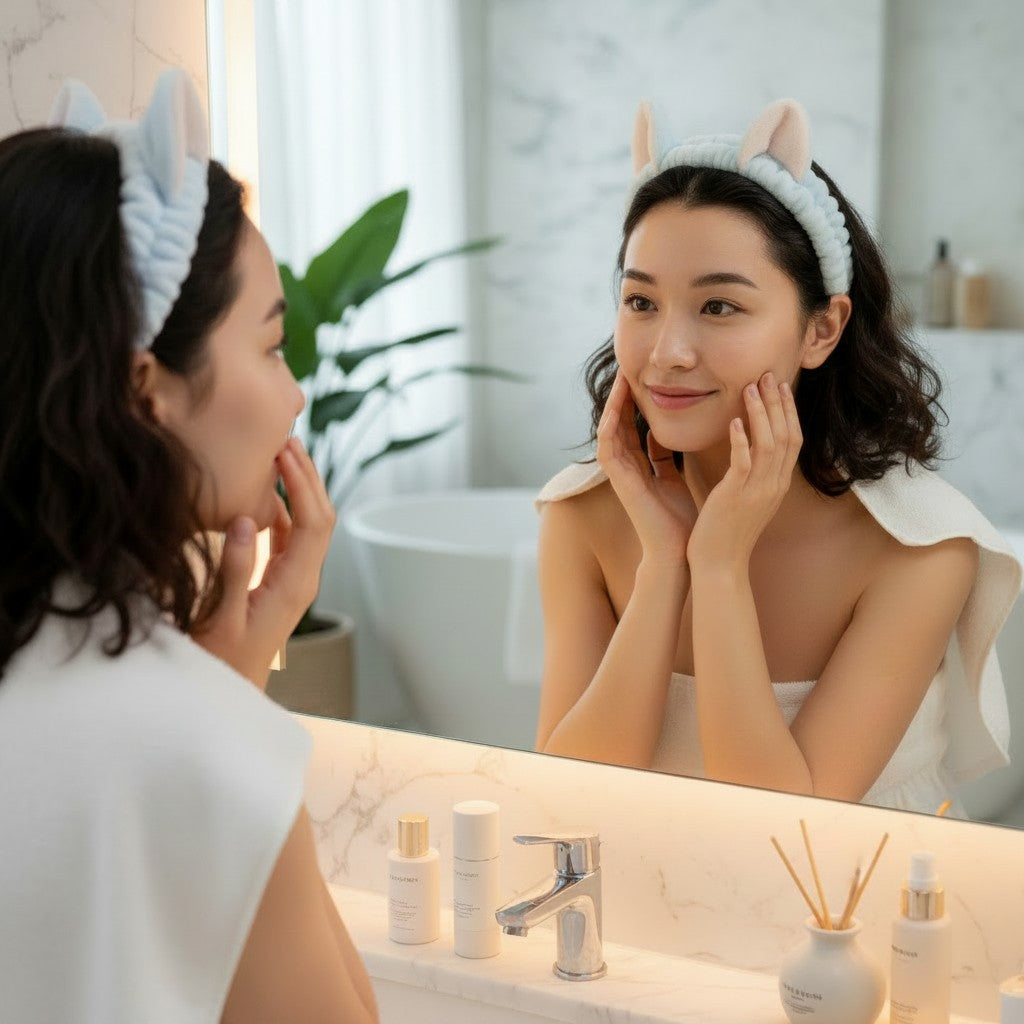 Cat Ear Spa Headbands – 4-Color Set