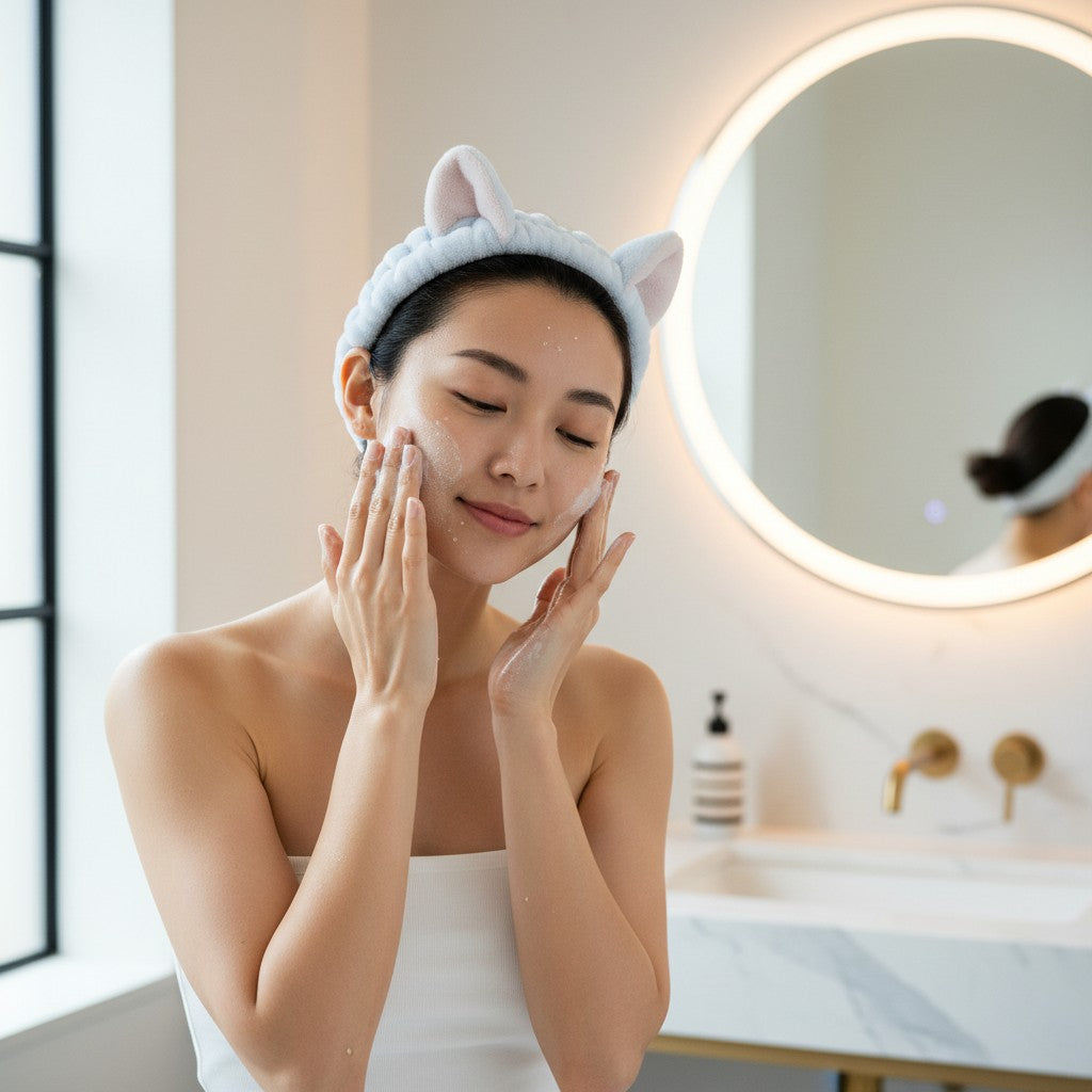 Cat Ear Spa Headbands – 4-Color Set