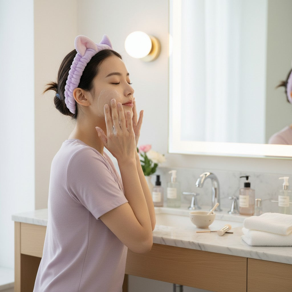 Cat Ear Spa Headbands – 4-Color Set