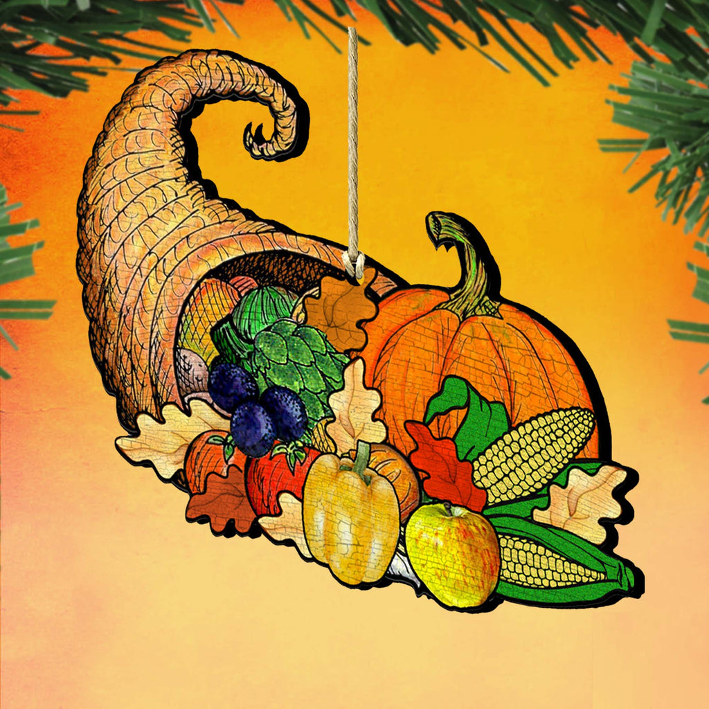 Give A Thanks Wooden Ornaments - Thanksgiving Decor by G. DeBrekht