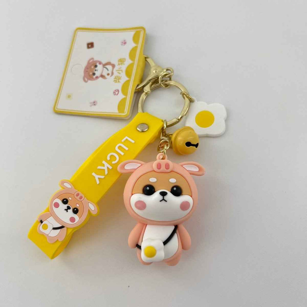 Shiba Inu Pig Keychain – Kawaii Dog Lover Gift | Cute Bag Charm