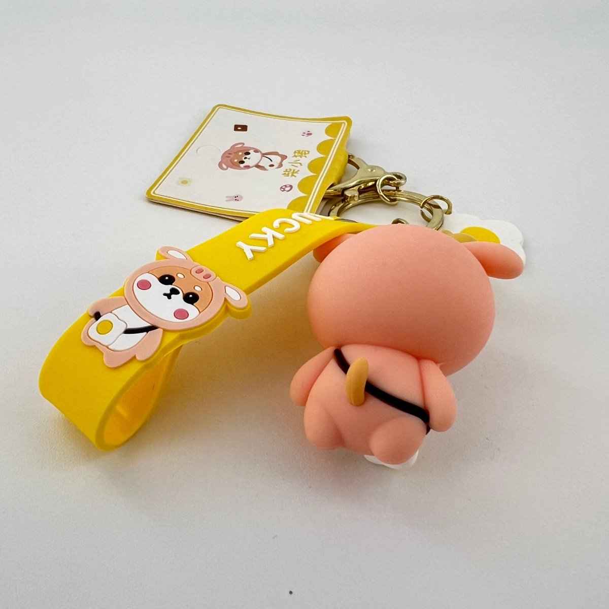 Shiba Inu Pig Keychain – Kawaii Dog Lover Gift | Cute Bag Charm