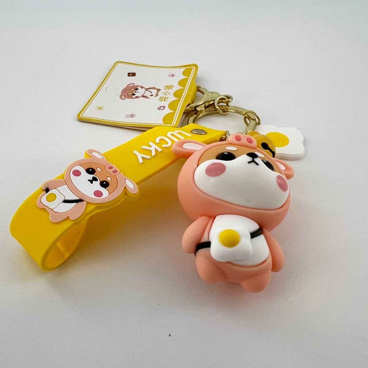 Shiba Inu Pig Keychain – Kawaii Dog Lover Gift | Cute Bag Charm
