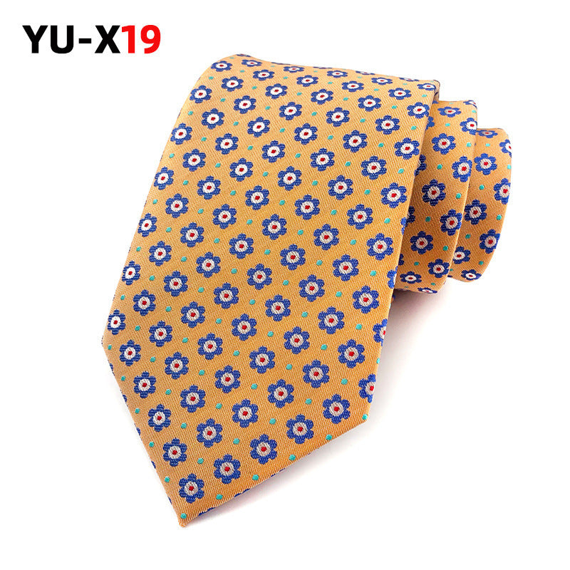 Men's Small Floral Print Necktie