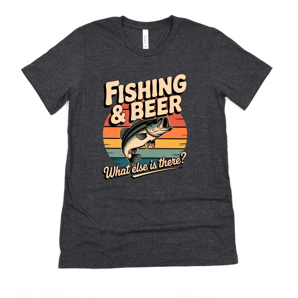 Fishing Beer T-Shirt – Bella Canvas Tee with Graphic Fishing Shirt Design