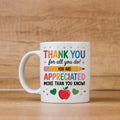 Teacher Appreciation Mug – Colorful Ceramic Coffee Cup | Thank You Gift
