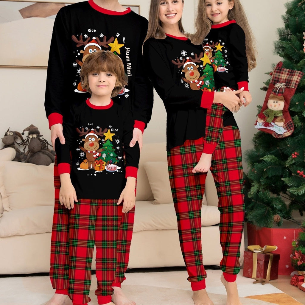 Christmas Deer Plaid Pajama Set – Family Sizes