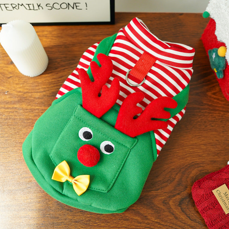 Christmas Elk Pet Outfit – Vest or Four-Leg Style