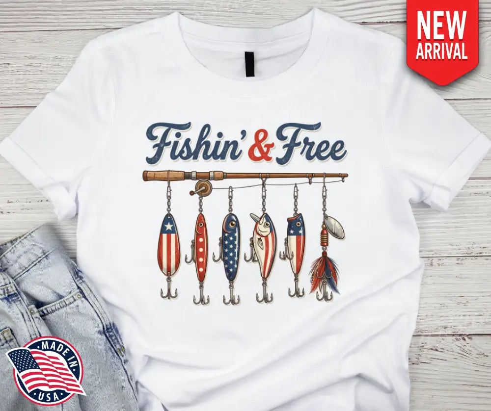 Fishin & Free Women's T-Shirt – Multi-Color