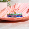 Good Karma Bracelet Set – Pack of 4 Crystal Bracelets for Luck & Success