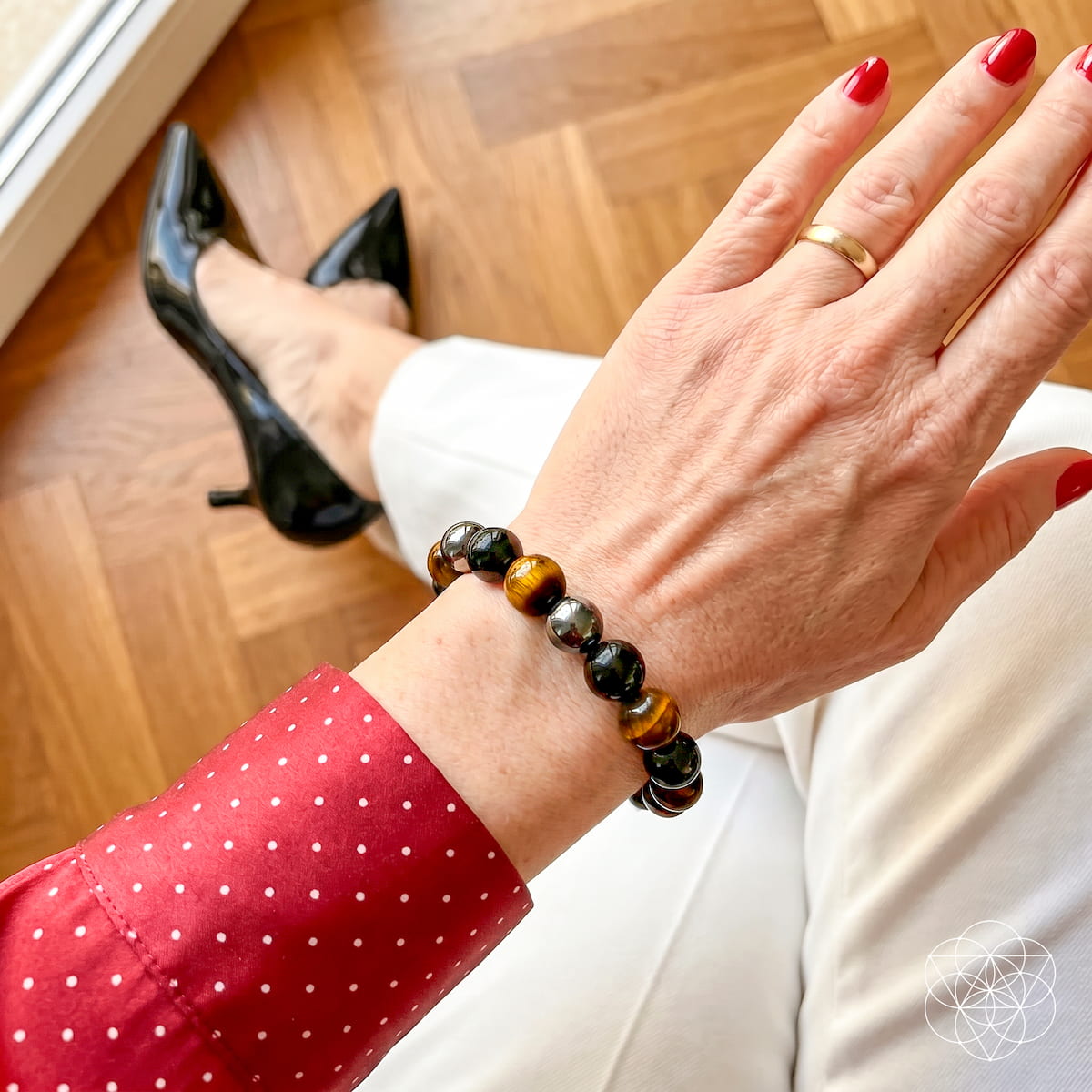 Triple Protection Bracelet – Hematite, Black Obsidian & Tiger's Eye Crystal Jewelry