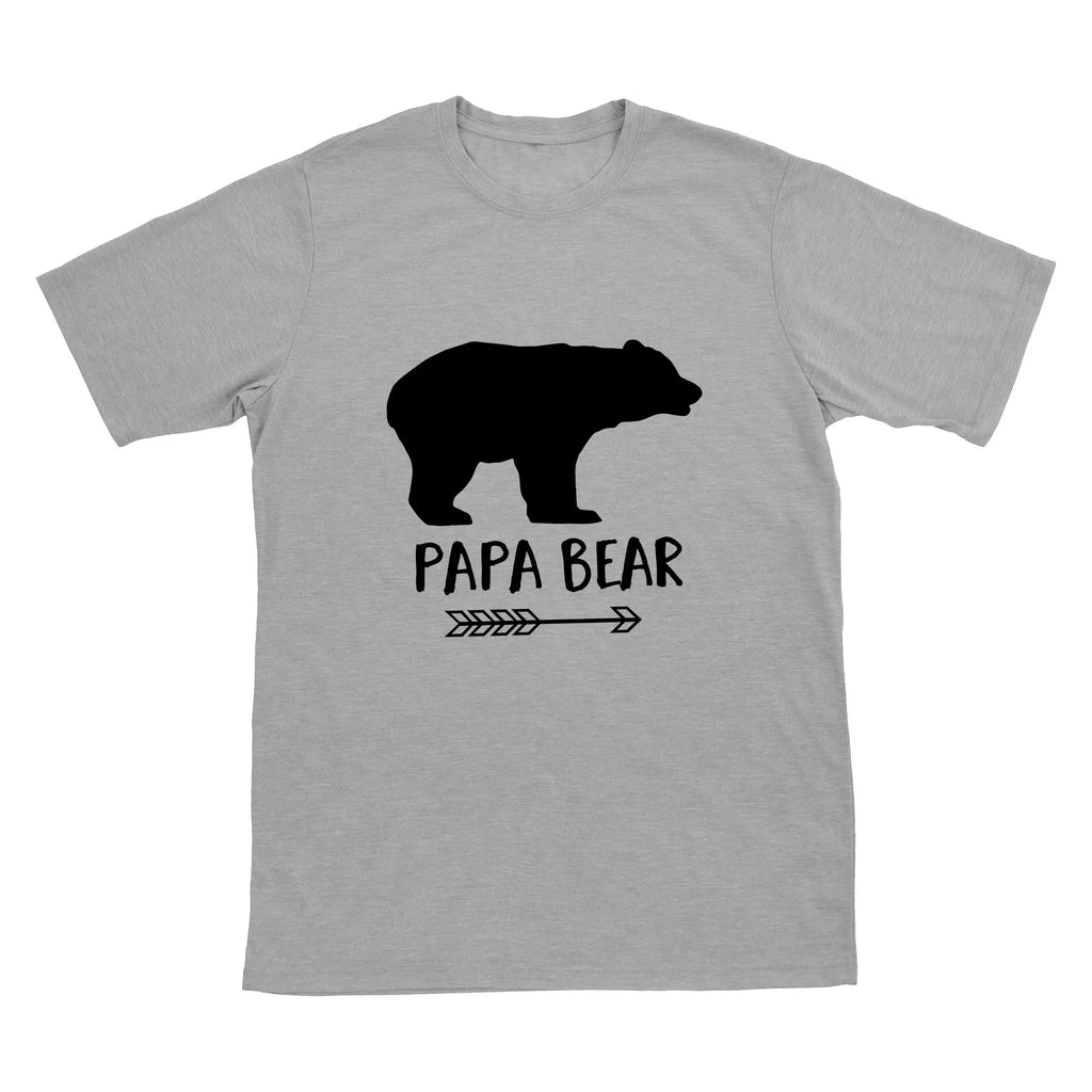 Papa Bear Shirt – Gray Men's Tee | Papa Bear T-Shirt for Father's Day