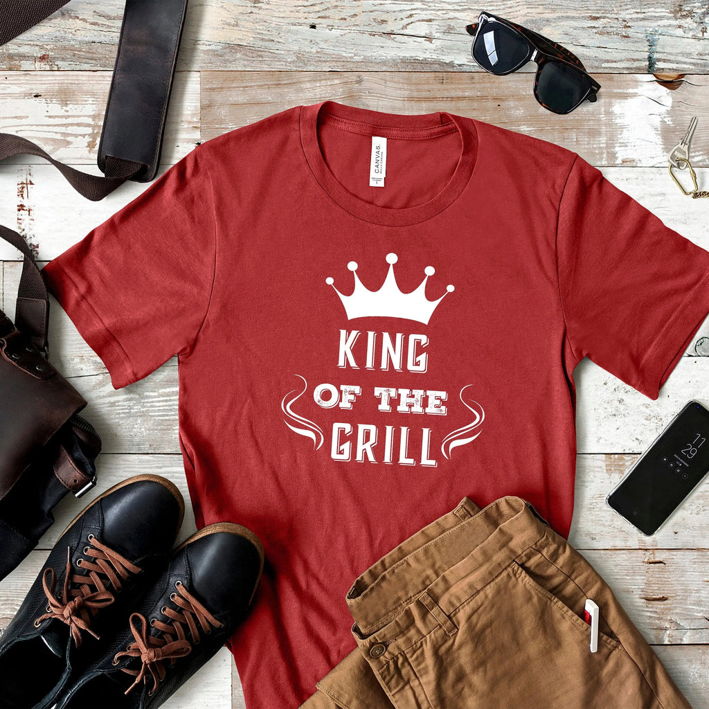 Men's Grill T-Shirt – King of the Grill | BBQ Cooking Gift for Dad & Grilling Gift Idea