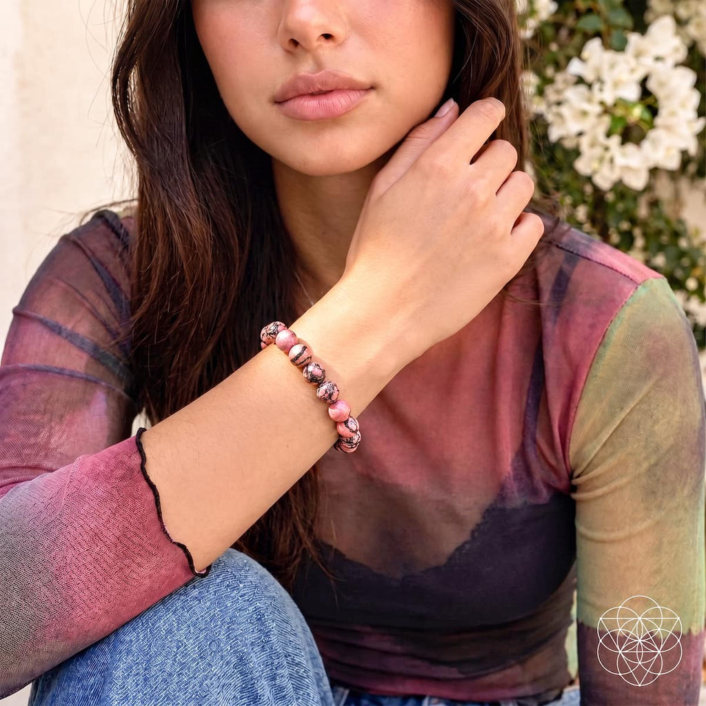 The Love Frequency – Rhodonite Bracelet of Forgiveness & Emotional Healing