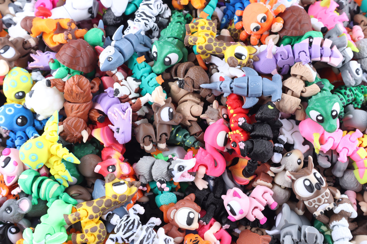 3D Printed Mini Fidget Creatures – Variety Pack