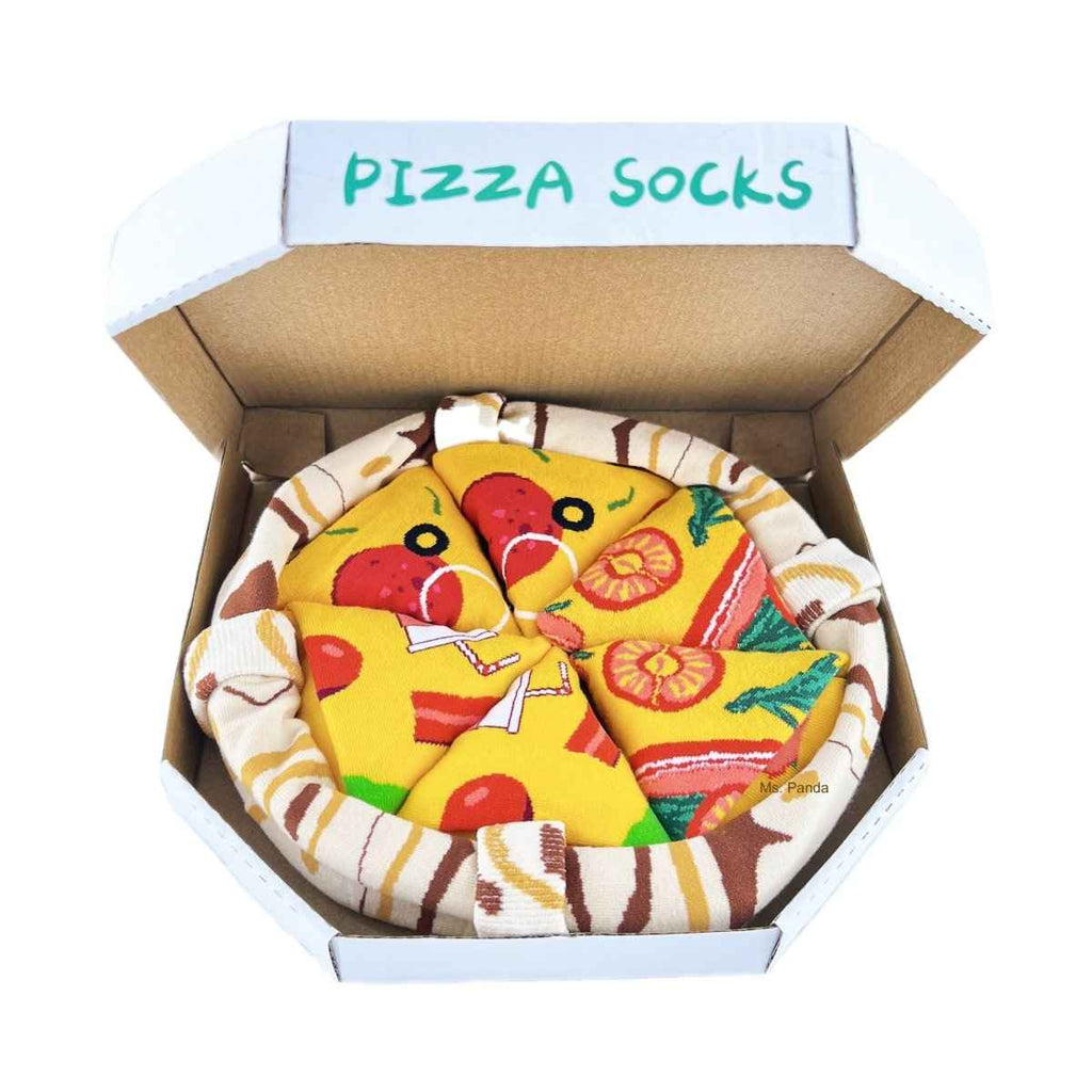 Pizza Socks Gift Box – 4 Pairs of Food-Themed Socks
