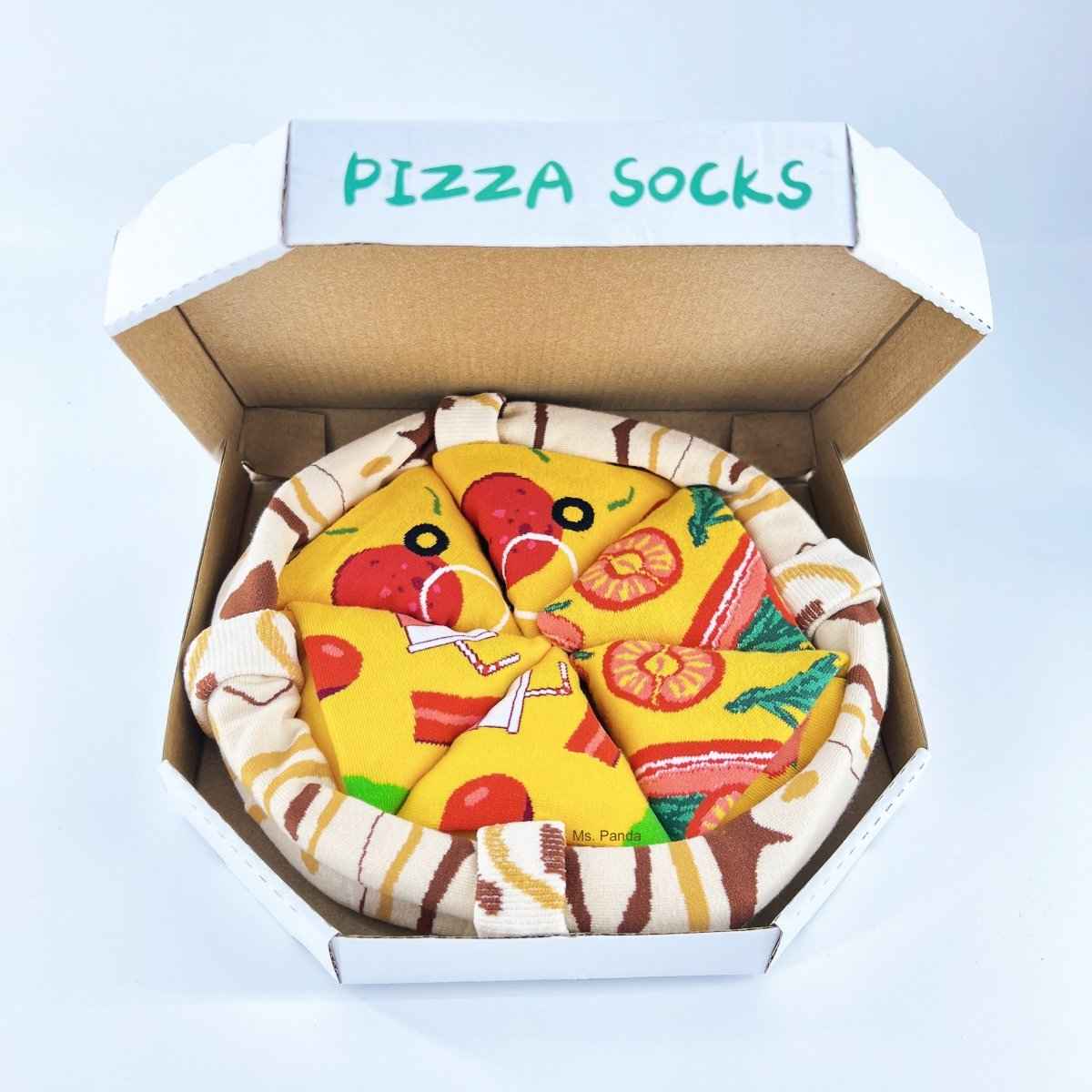 Pizza Socks Gift Box – 4 Pairs of Food-Themed Socks