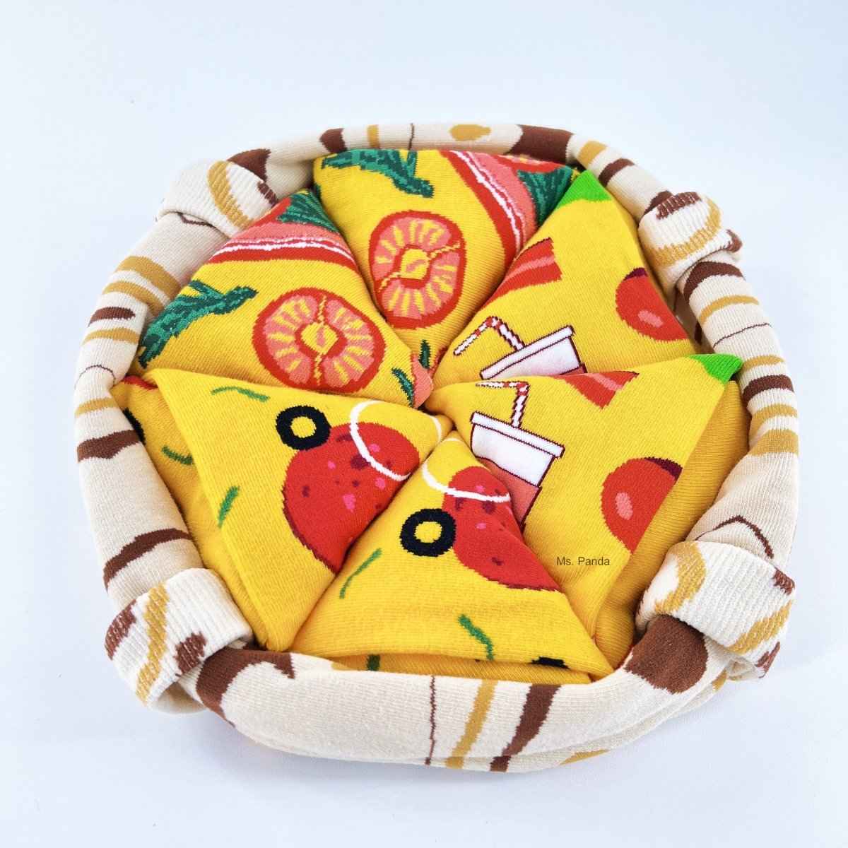 Pizza Socks Gift Box – 4 Pairs of Food-Themed Socks