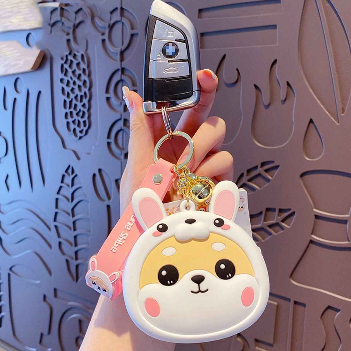 Shiba Inu Coin Purse Keychain – Kawaii Zippered Pouch | Cute Bag Accessory