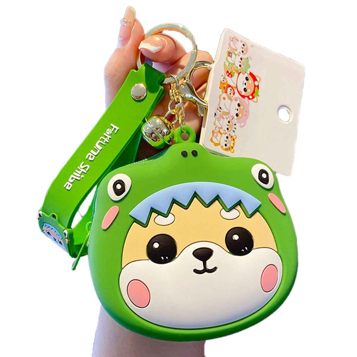 Shiba Inu Coin Purse Keychain – Kawaii Zippered Pouch | Cute Bag Accessory