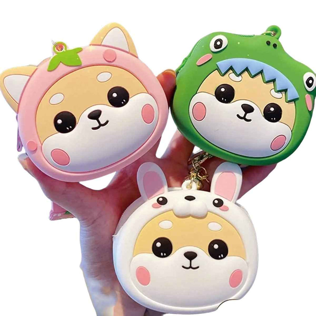 Shiba Inu Coin Purse Keychain – Kawaii Zippered Pouch | Cute Bag Accessory