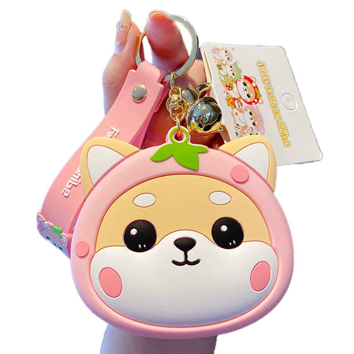 Shiba Inu Coin Purse Keychain – Kawaii Zippered Pouch | Cute Bag Accessory