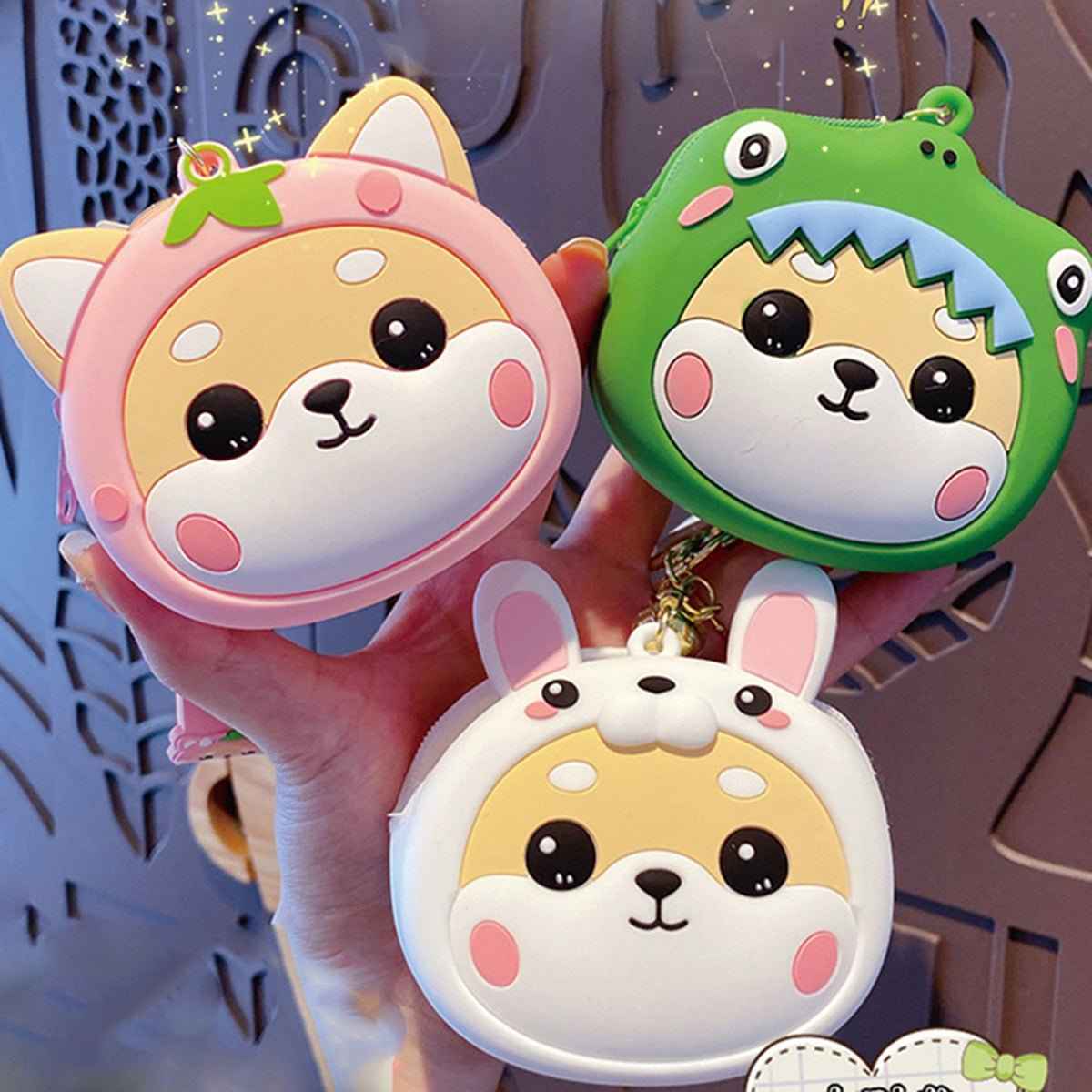 Shiba Inu Coin Purse Keychain – Kawaii Zippered Pouch | Cute Bag Accessory