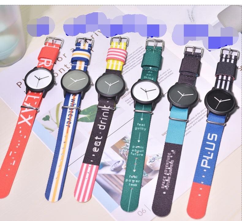 Quartz Watch with Nylon Strap for Men and Women