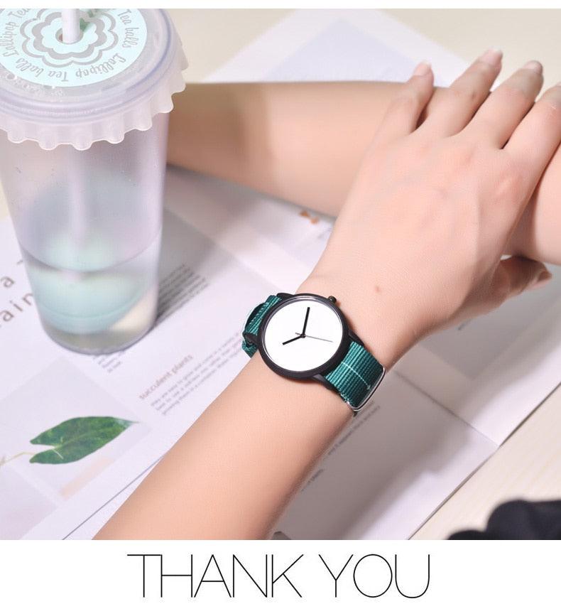 Quartz Watch with Nylon Strap for Men and Women