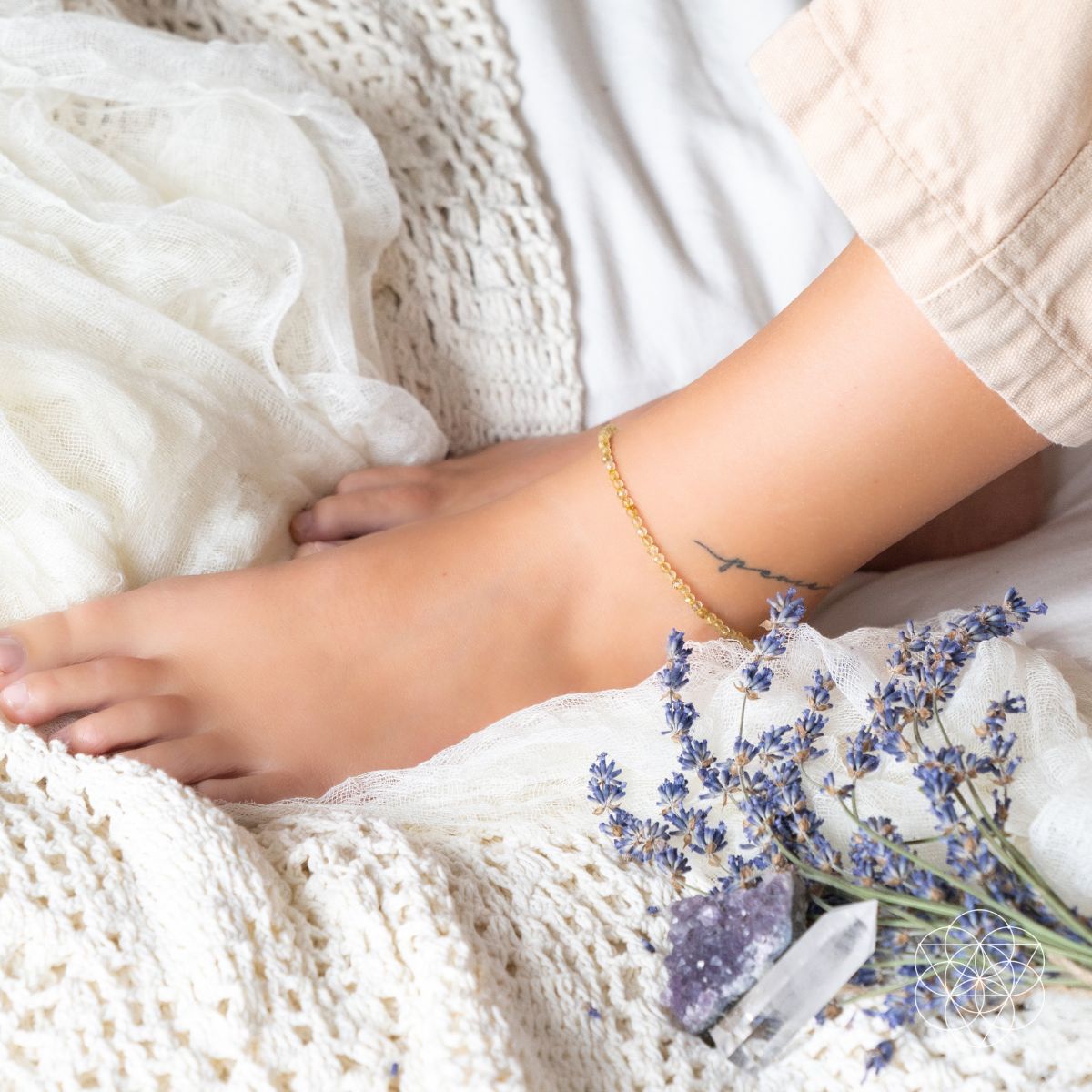 The Abundance Anklet – Crystal Anklet for Wealth, Prosperity & Manifestation