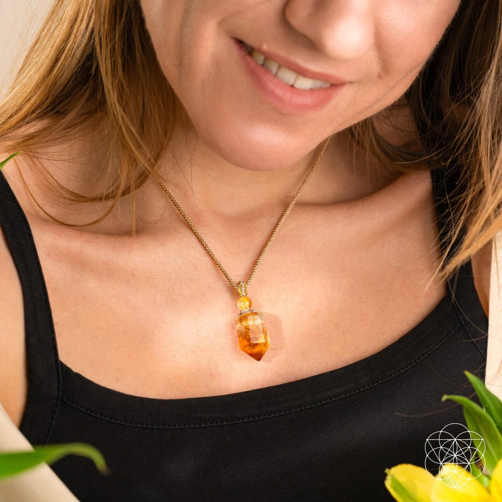 The Prosperity Pendant - Citrine Crystal Necklace for Wealth & Abundance