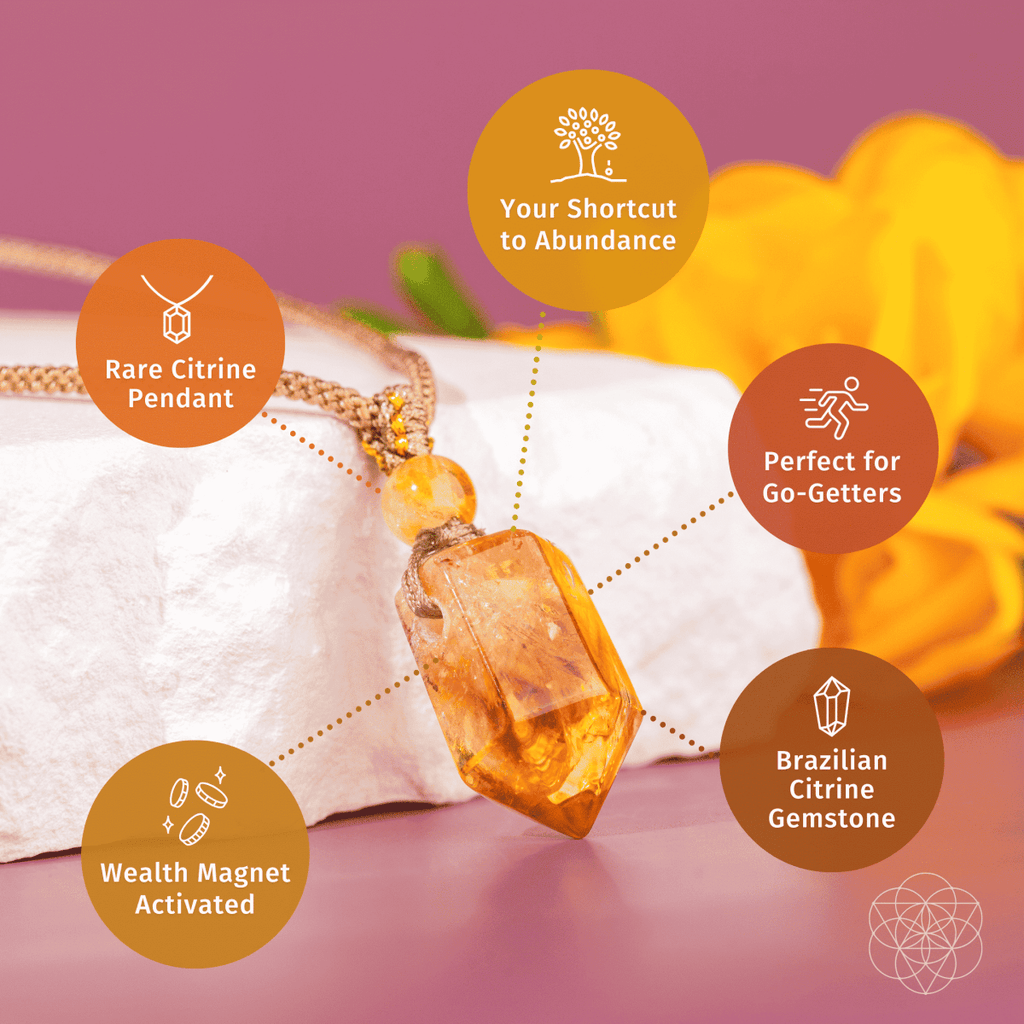 The Prosperity Pendant - Citrine Crystal Necklace for Wealth & Abundance
