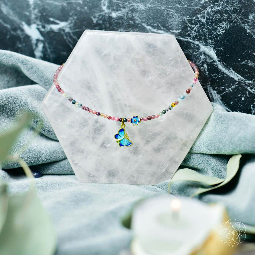 Tourmaline Anklet of Hope – Crystal Anklet for Positivity & Emotional Healing