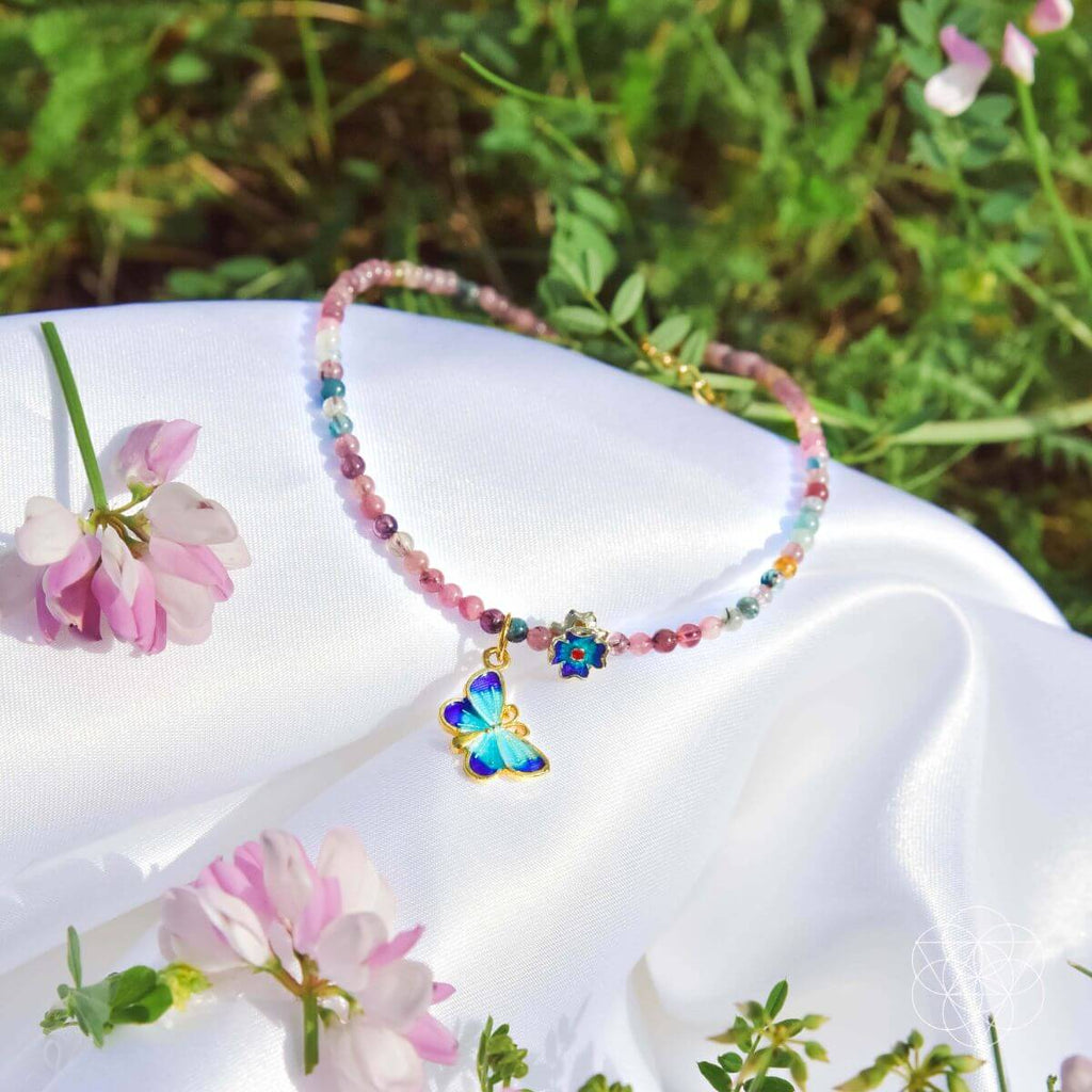 Tourmaline Anklet of Hope – Crystal Anklet for Positivity & Emotional Healing