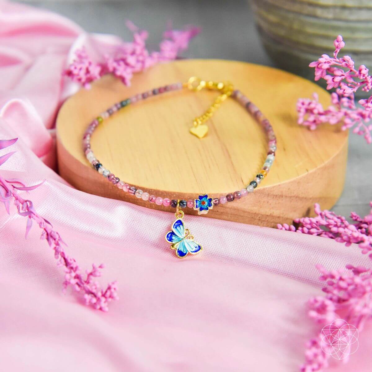 Tourmaline Anklet of Hope – Crystal Anklet for Positivity & Emotional Healing