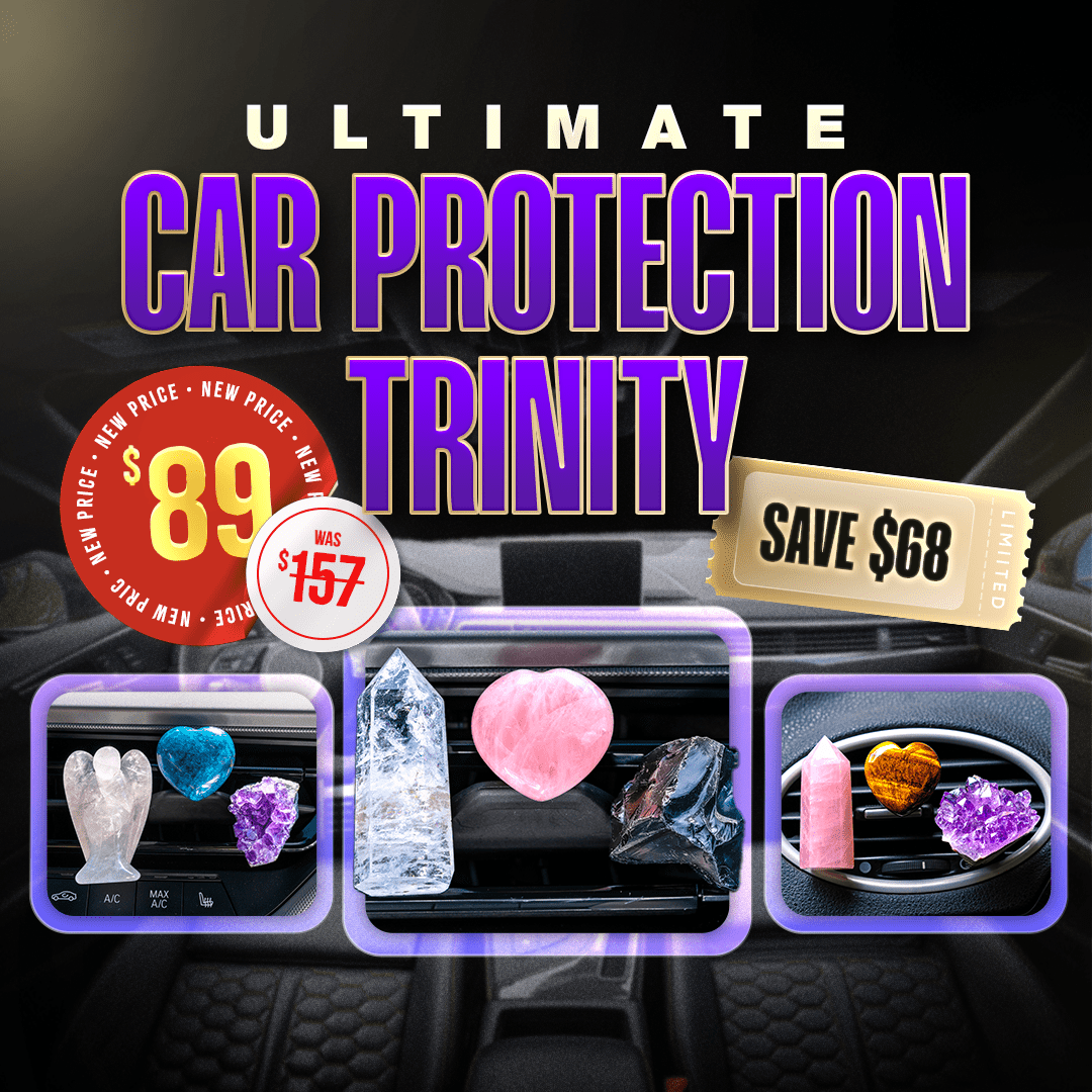 Ultimate Car Protection Trinity – Complete Crystal Set for Safe Travels & Protection