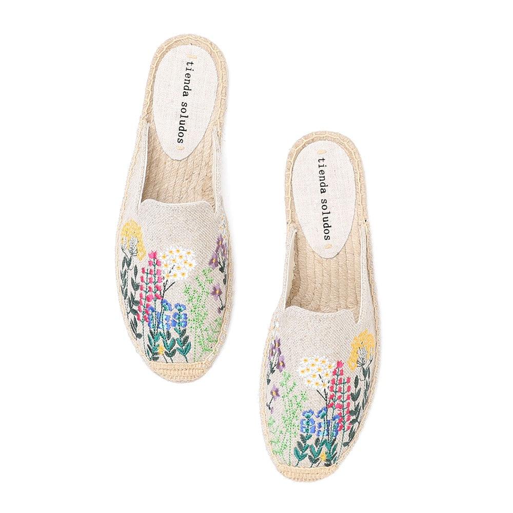 Women's Floral Embroidered Slip-On Shoes