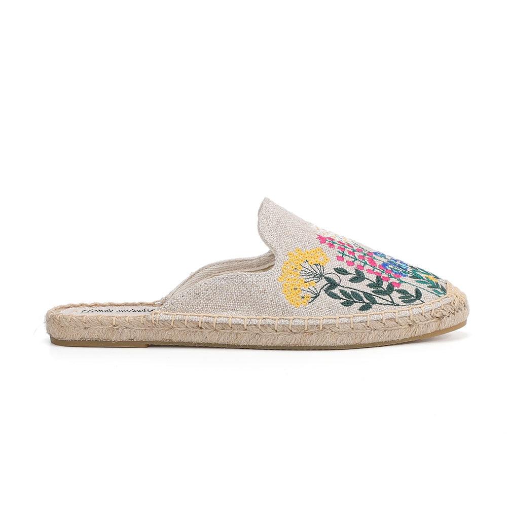 Women's Floral Embroidered Slip-On Shoes