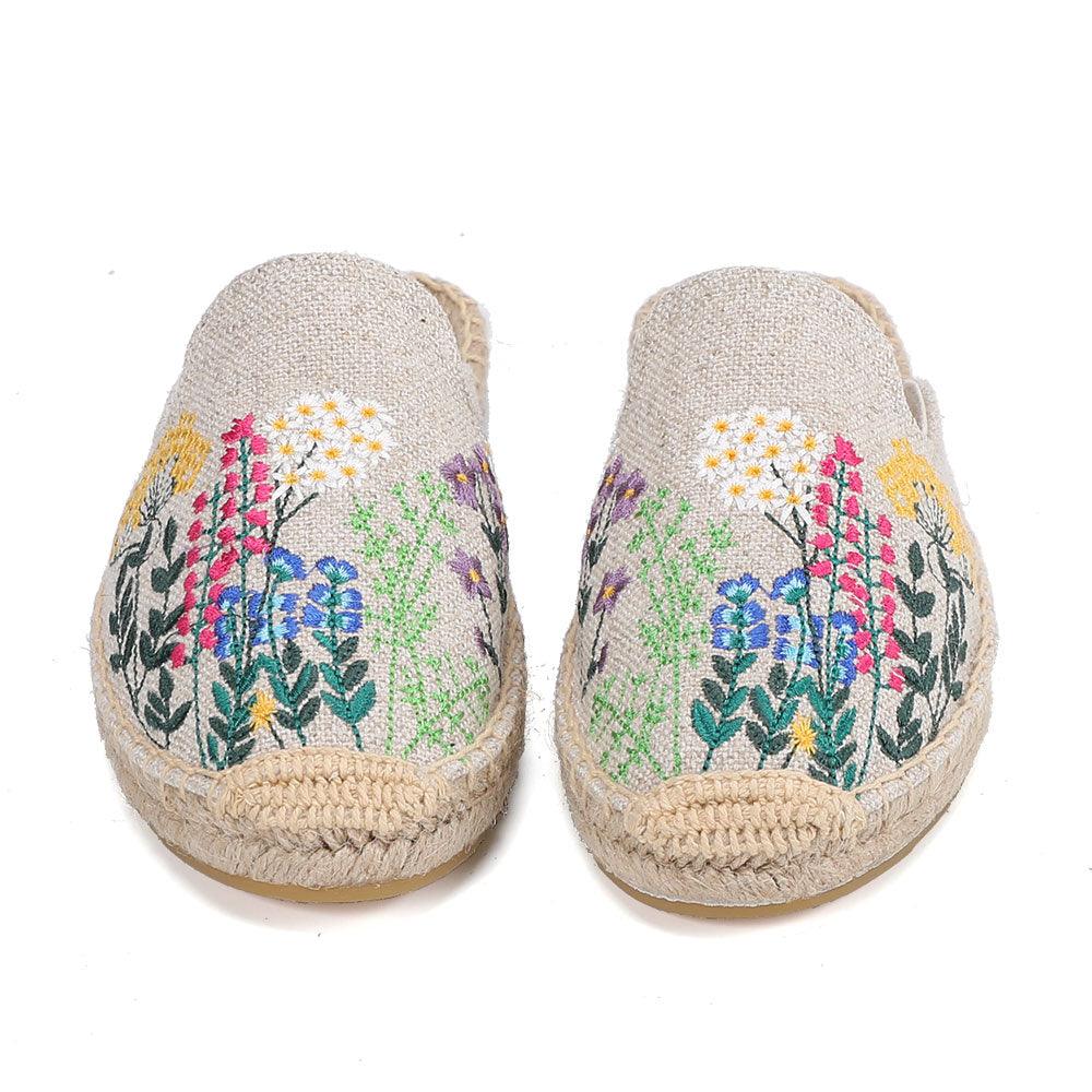 Women's Floral Embroidered Slip-On Shoes